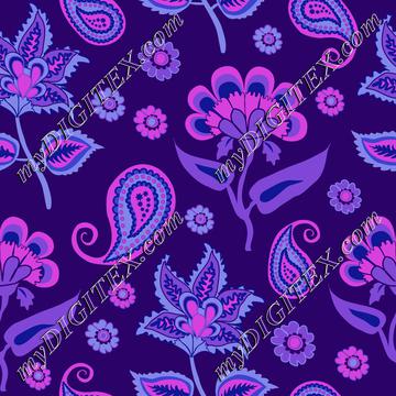 Oriental Pasleys Kalamkari purple