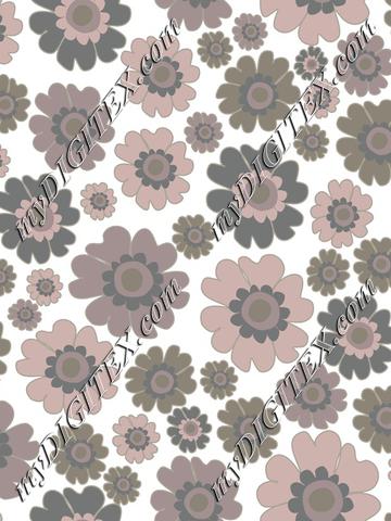 Warm neutrals flowers on white