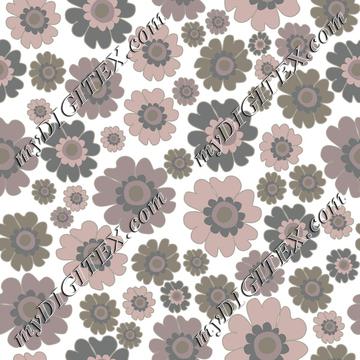 Warm neutrals flowers on white