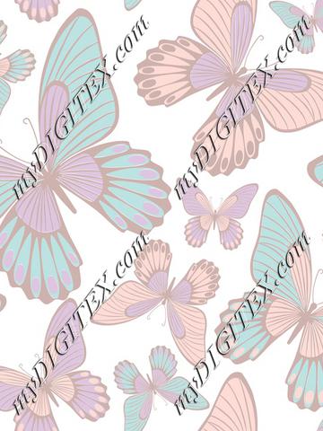 Butterflies light pastel colors