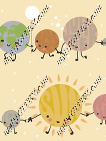 cute solar system pastel