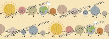 cute solar system pastel