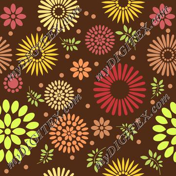 Flowers on a brown background