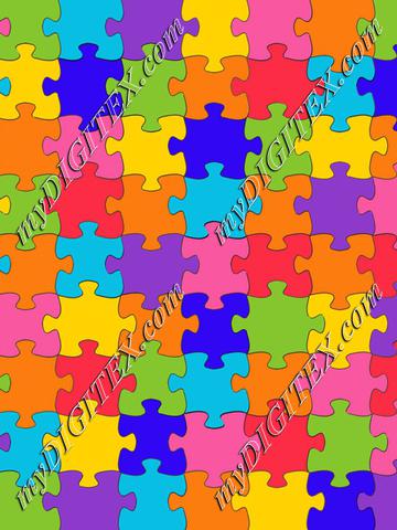 Colorful puzzle pattern