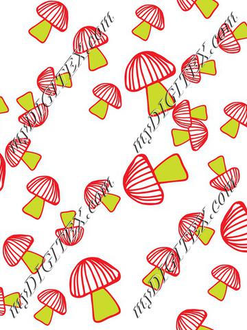 Colorful mushroom pattern 1-01