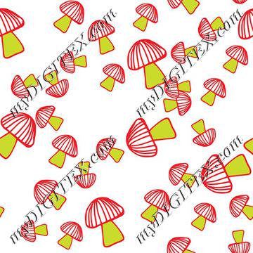 Colorful mushroom pattern 1-01