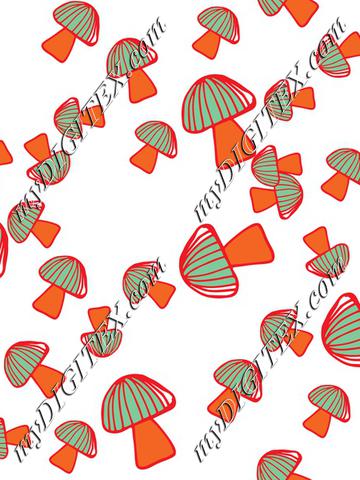 Colorful mushroom pattern 2-01
