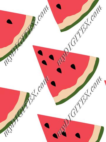 Watermelon on white summer froit