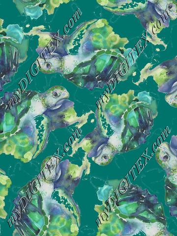 Watercolor Turtle Pattern