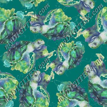 Watercolor Turtle Pattern