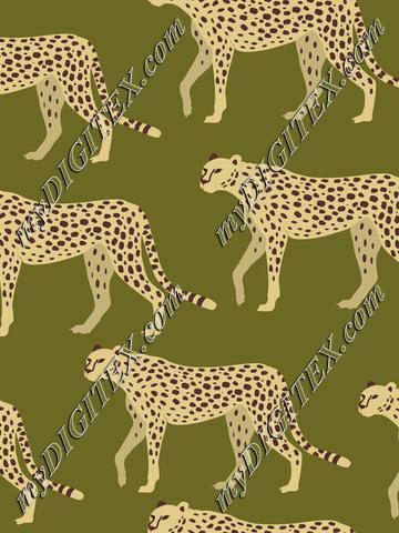 Cheetah, Leopard, Jaguar on Green