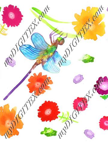 dragonflywithflowers