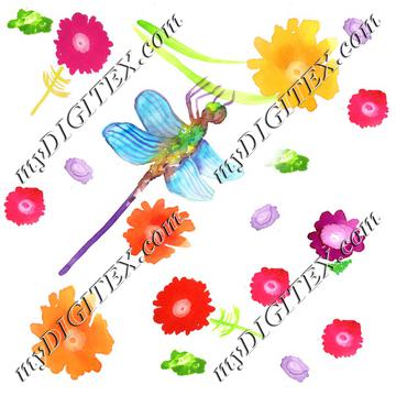 dragonflywithflowers