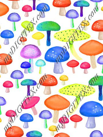 colorful mushrooms