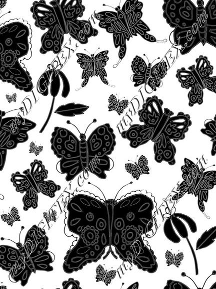 butterfly pattern black and white-01