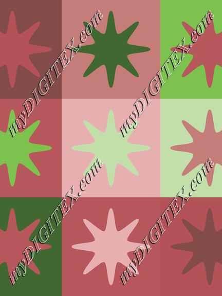 Color Blocking Pattern pink and green_AngiMullhatten