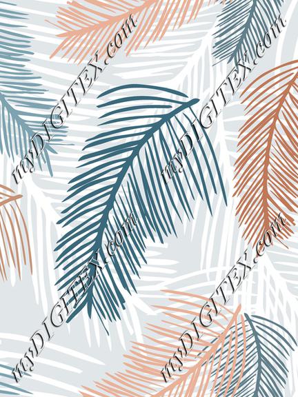 feathery palm leaves print