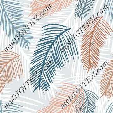 feathery palm leaves print