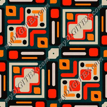 Shapes in retro colors texture