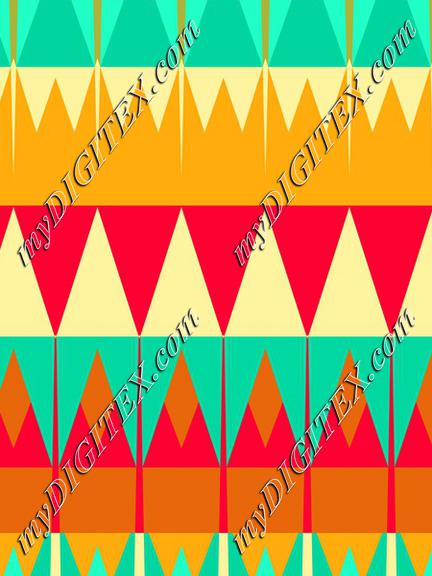 Triangles and other retro colors shapes