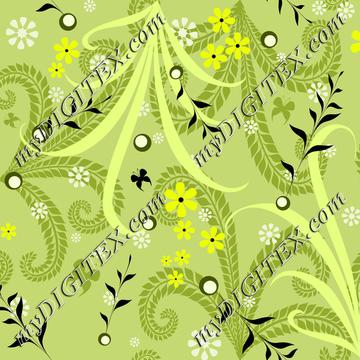 Flowers on a green background