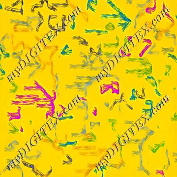 Colorful strokes on a yellow background