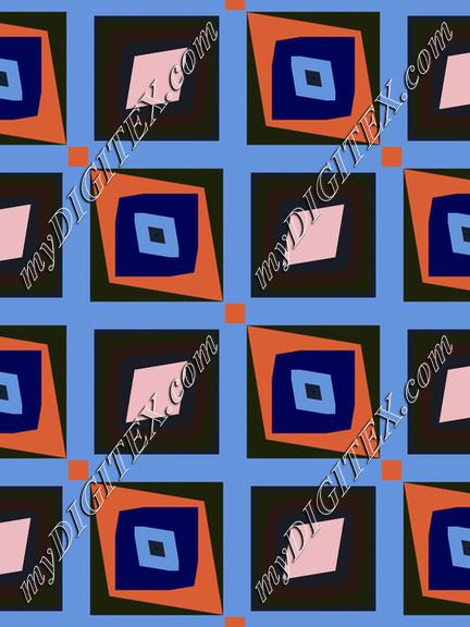 Rhombus in squares pattern