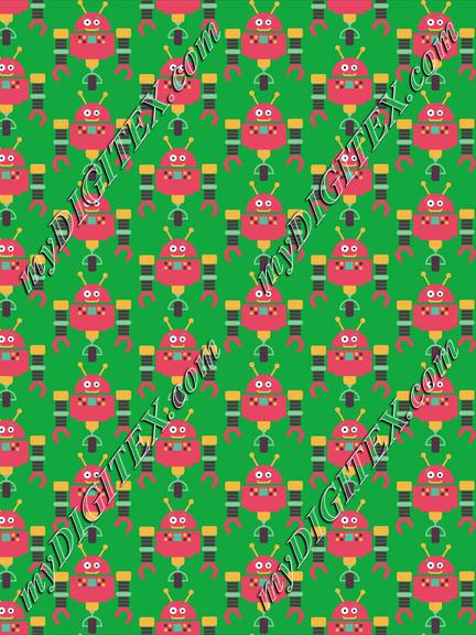 Pink robot pattern