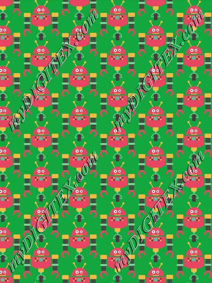 Pink robot pattern