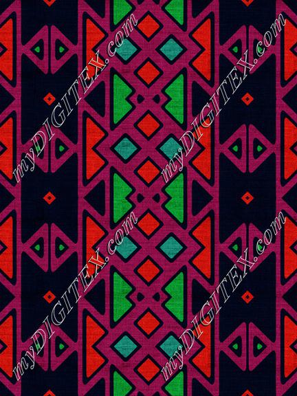 Rhombus and triangles in retro colors