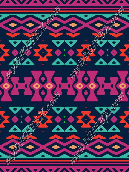 Tribal shapes in retro colors