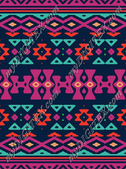 Tribal shapes in retro colors