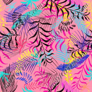 Leaves on a pink background