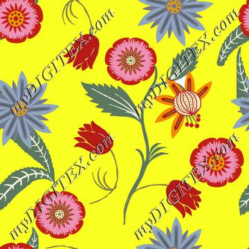 Flowers on a yellow background