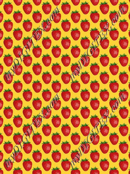 Strawberries on a yellow background