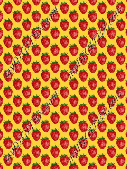 Strawberries on a yellow background
