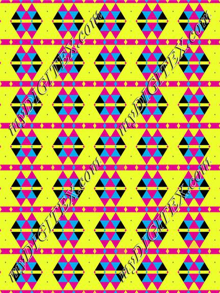 Triangles on a yellow background pattern