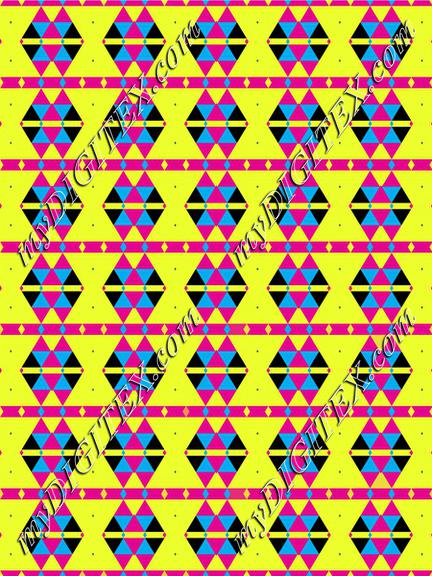 Triangles on a yellow background pattern