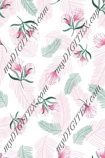 Soft Tropical Fabric Print