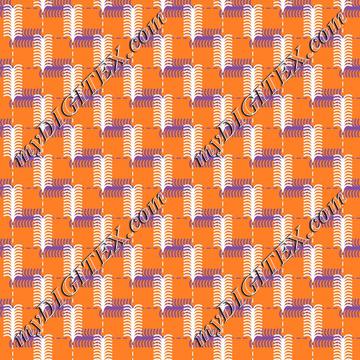 Modern Geometric Orange Purple and White Print
