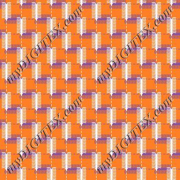 Modern Geometric Orange Purple and White Print