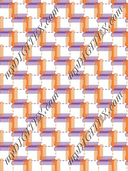 Geometric fashion print Purple and Orange