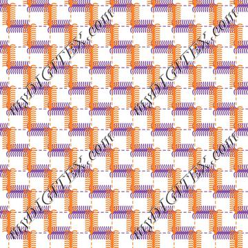 Geometric fashion print Purple and Orange