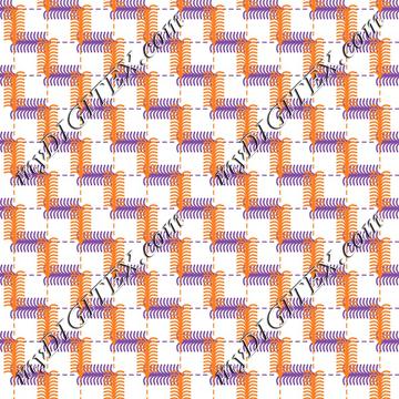 Geometric fashion print Purple and Orange