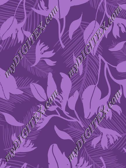 Modern Tropical Purple Fashion Print