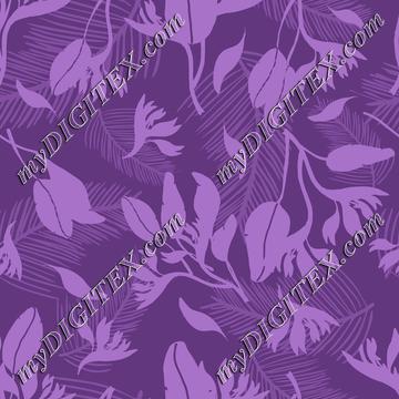 Modern Tropical Purple Fashion Print