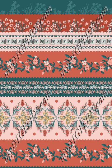 Earthy Rust Floral