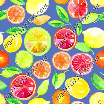 Citrus in Watercolor Violet BG