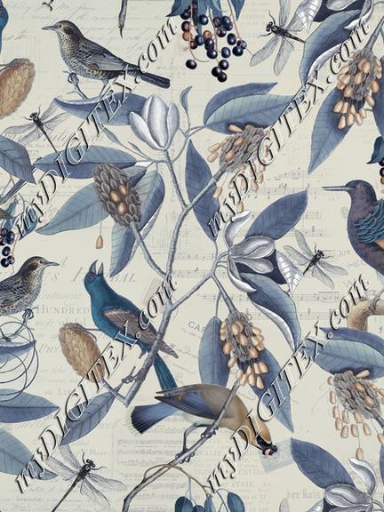 Nostalgic Bird Pattern