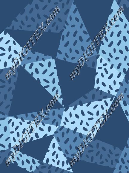 Moody Blue Geo Print